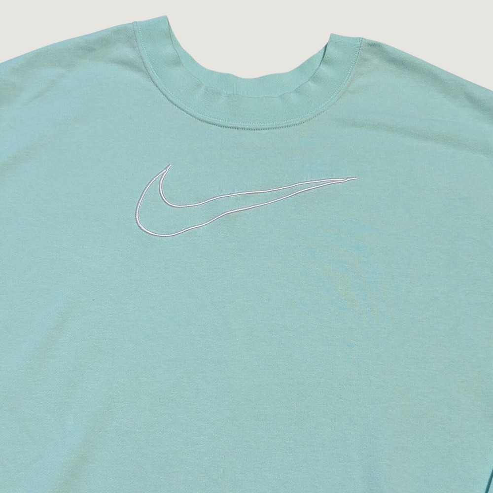 Nike Dri-FIT Sweatshirt Womens 2X Mint Green Embroidered Crewneck Pullover